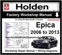 Holden Epica Service Repair Workshop Manual Download